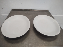 2 grands plats en porcelaine